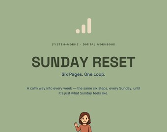 Werkboek voor een zondagse reset | Weekplanner PDF | Zelfzorgroutine (digitale download)