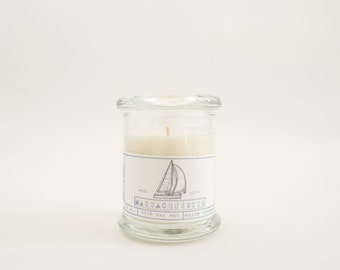 Massachusetts Candle, State Candles, Housewarming Gifts, 12 oz.