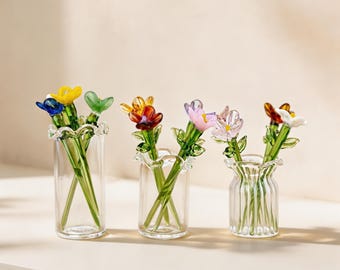 Ramo de flores de cristal otoñales, decoración floral de otoño para el hogar, arreglo floral de color naranja cálido, decoración para estante de mesa de Acción de Gracias