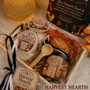 Harvest Hearth Gift Basket | Apple Cinnamon Fall Gift Set | Sugar Scrub Bath Tea Simmer Pot | Autumn Self Care Gift