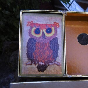 Vintage Congress Yarn Owl-speelkaarten (slechts één kaartspel in drager) - jaren 70 - van DustyMillerAntiques