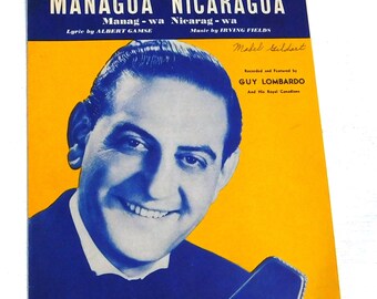 Vintage Managua Nicaragua Sheet Music - 1946 - from DustyMillerAntiques