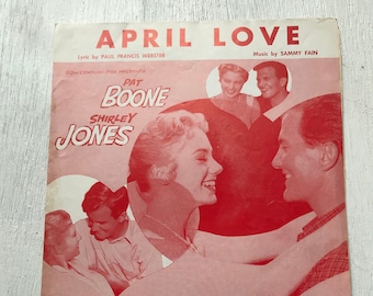 Vintage April Love Sheet Music from April Love Movie - 1957 - from DustyMillerAntiques