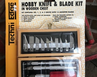 Vintage TechniEdge Hobby Knife & Blade Kit - NOS Sealed - 1990s - from DustyMillerAntiques