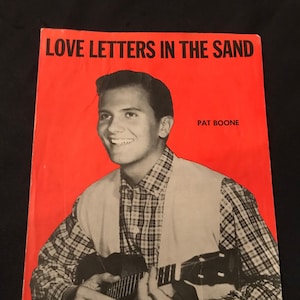 Partituras Vintage Love Letters in the Sand - foto de Pat Boone - 1957 - de DustyMillerAntiques
