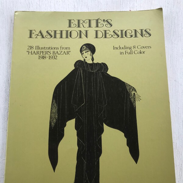 Vintage Erte's Fashion Designs from Harper's Bazar 1918-1932 book - 1981 - from DustyMillerAntiques