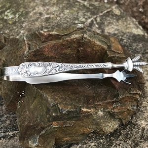 Vintage Rogers & Hamilton Monarch Silverplate Sugar Tongs - 1889 - z DustyMillerAntiques