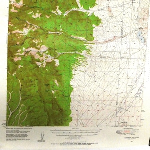 Stara mapa US Geological Survey Garrison Quadrangle Nevada Utah - 1949 - z DustyMillerAntiques