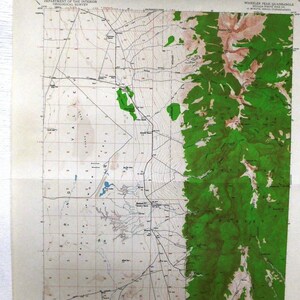 Stara mapa US Geological Survey Wheeler Peak Quadrangle Nevada - hrabstwo White Pine - 1948 - z DustyMillerAntiques