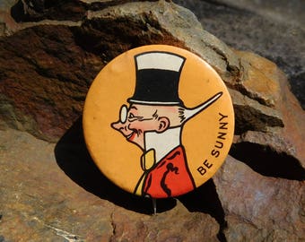 Vintage Whitehead & Hoag Force Cereal Be Sunny Jim Advertising Pinback - 1910 - from DustyMillerAntiques