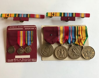 Vintage USN Navy Vietnam Era Service Medals & 2 Ribbon Bar Sets - 1960s - from DustyMillerAntiques