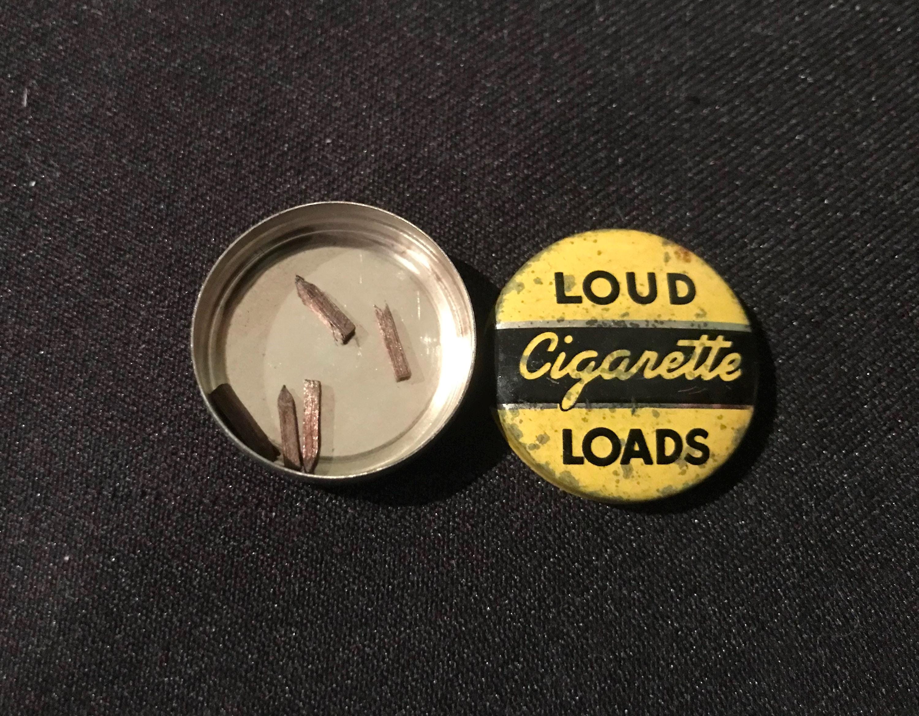 can you still buy cigarette loads Vintage Loud Cigarette Loads Gag Tin - 1930s - From Dustymillerantiques