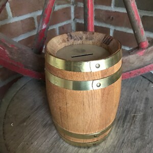 Vintage Salem Bank & Trust Co. Oak Barrel Advertising Bank - circa 1960 - from DustyMillerAntiques image 4