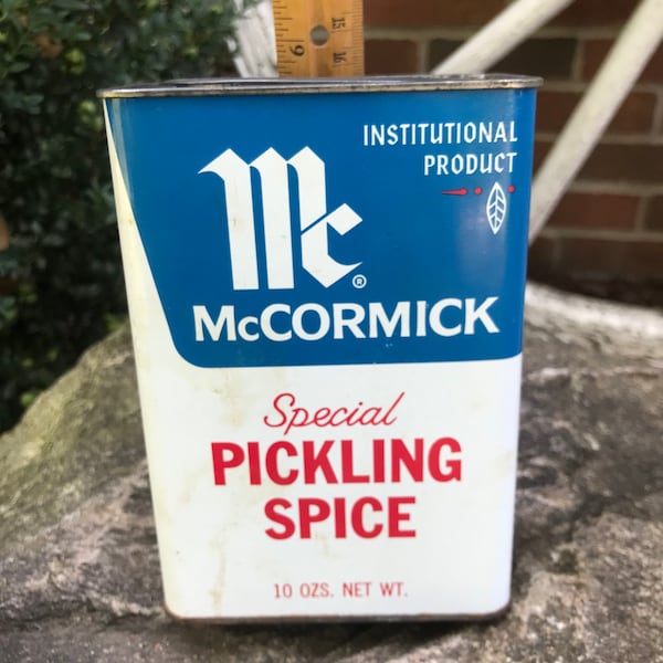 Vintage McCormick Institutional Product Special Pickling Spice Tin - 1/2 Full - from DustyMillerAntiques