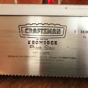 Vintage Craftsman Kromedge baksåg #36183 - 1970-talet - från DustyMillerAntiques