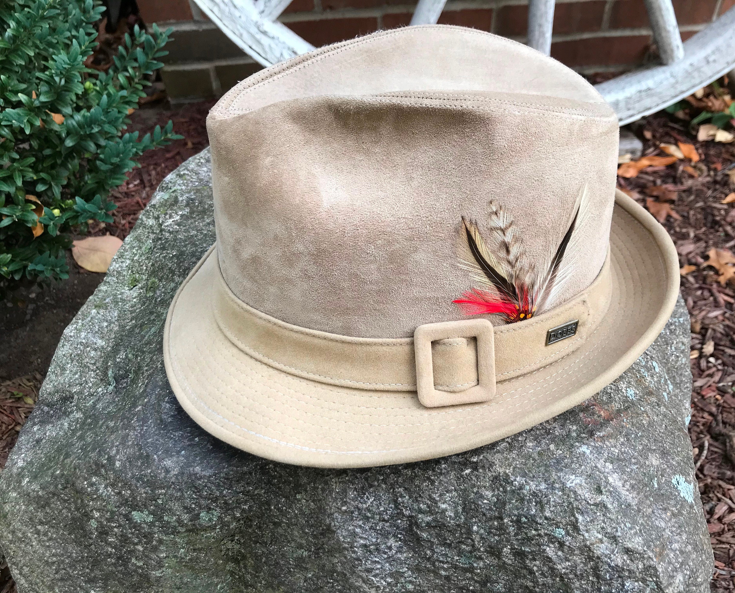 Vintage Dobbs Fifth Avenue Tan Genuine Suede Leather Fedora - Etsy