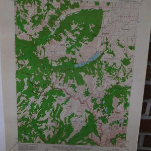 Stara mapa US Geological Survey Matterhorn Peak Quadrangle w Kalifornii - 1956 - z DustyMillerAntiques