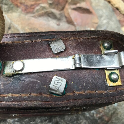 Vintage RARE Leather Case for WWII shops Japanese Imperial Army Clockwork Signaling Flashlight - 1940s - from DustyMillerAntiques