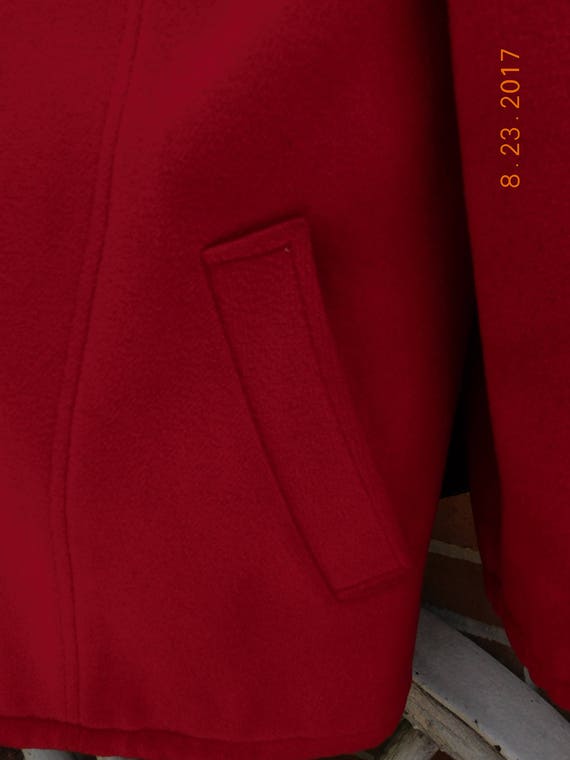 Vintage Mackintosh Red & White Vestcoat Jacket - … - image 3