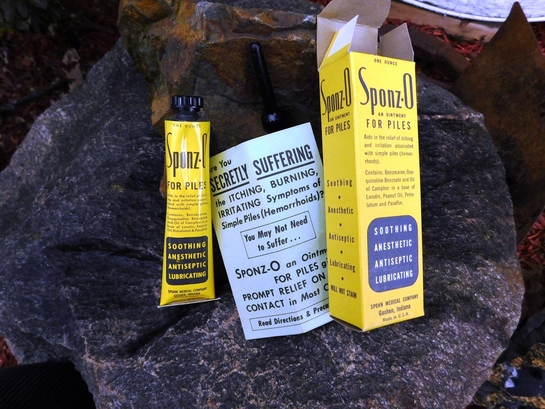 Vintage Spohn Medical Company Sponz-O Ointment for Piles - début des ...