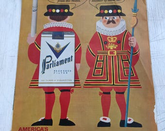 Pubblicità vintage delle sigarette Parliament tratta dal Saturday Evening Post Magazine - 27/07/1968 - da DustyMillerAntiques