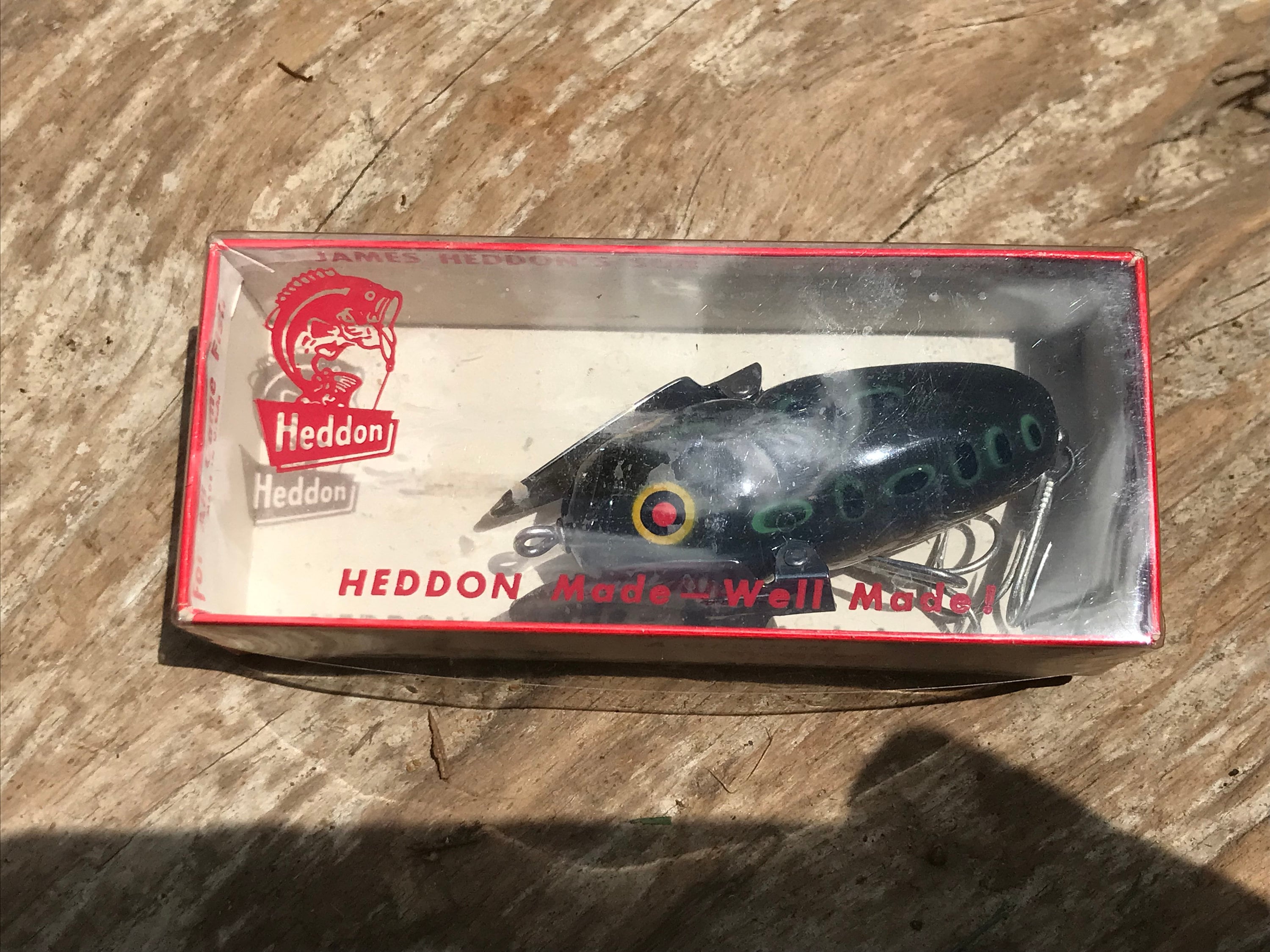 Vintage Heddon Crazy Crawler Wood Lure With Box #9120 - Ca Vintage Heddon Crazy Crawler Wood Lure With Box #9120 - Ca