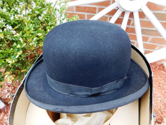 Vintage Sarnoff Irving Hat Stores Black Homburg De