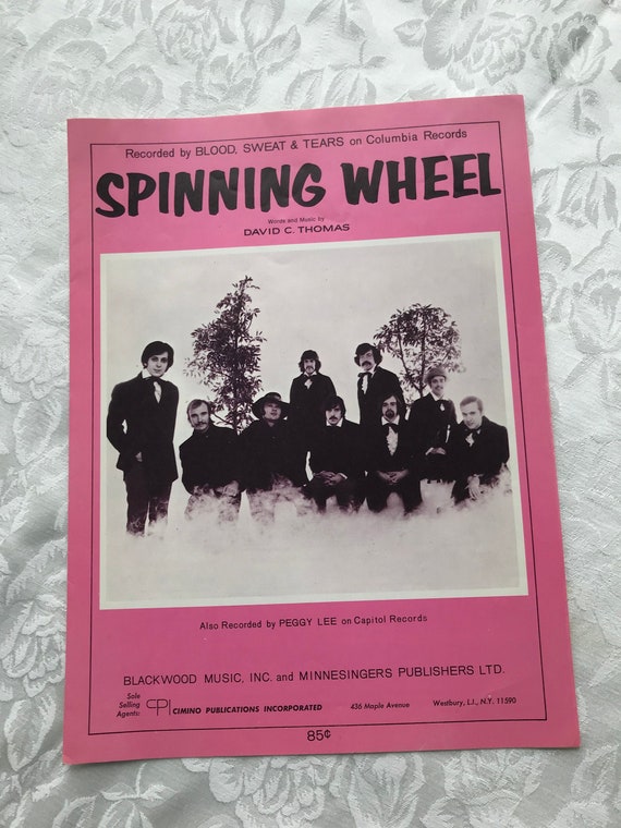 Vintage Blood Sweat & Tears Spinning Wheel Sheet Music 1969 Etsy