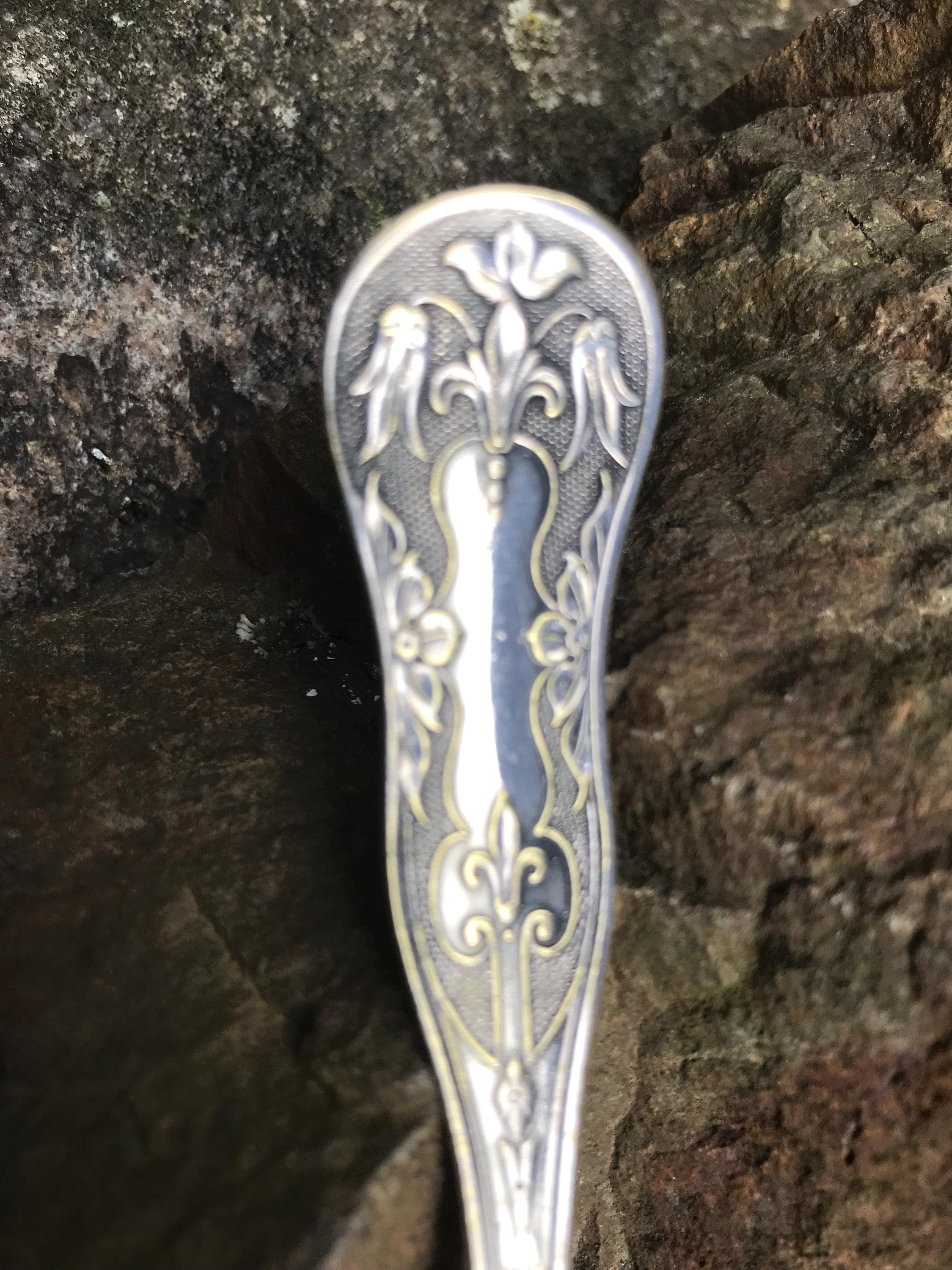 Vintage JB Clarke Aesthetic Fleur De Lis Silverplate Teaspoon