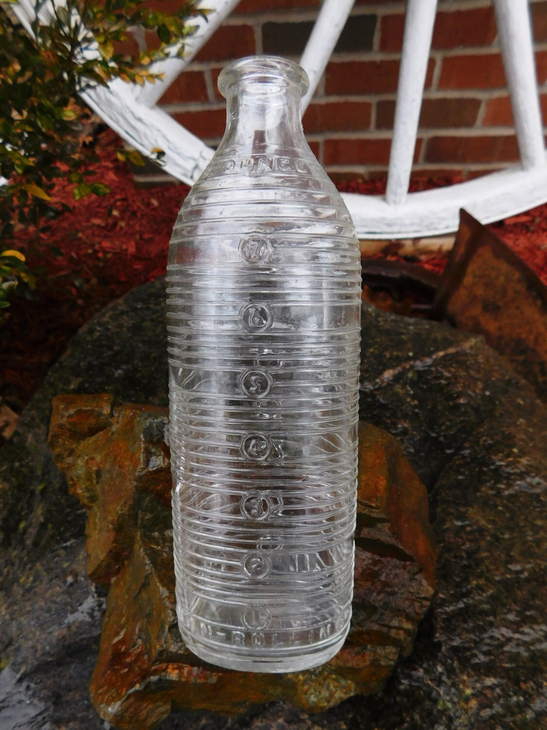 Details about   Vintage PHENIX Glass Embossed Rib Baby Bottle 4 oz Ovale Nurser 