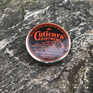 Vintage Potter Drug & Chemical Cuticura Ointment Tin - 1940s - from DustyMillerAntiques