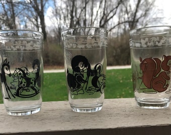 Vintage Swanky Swig Juice Tumblers - 3 available - 1950s - from DustyMillerAntiques