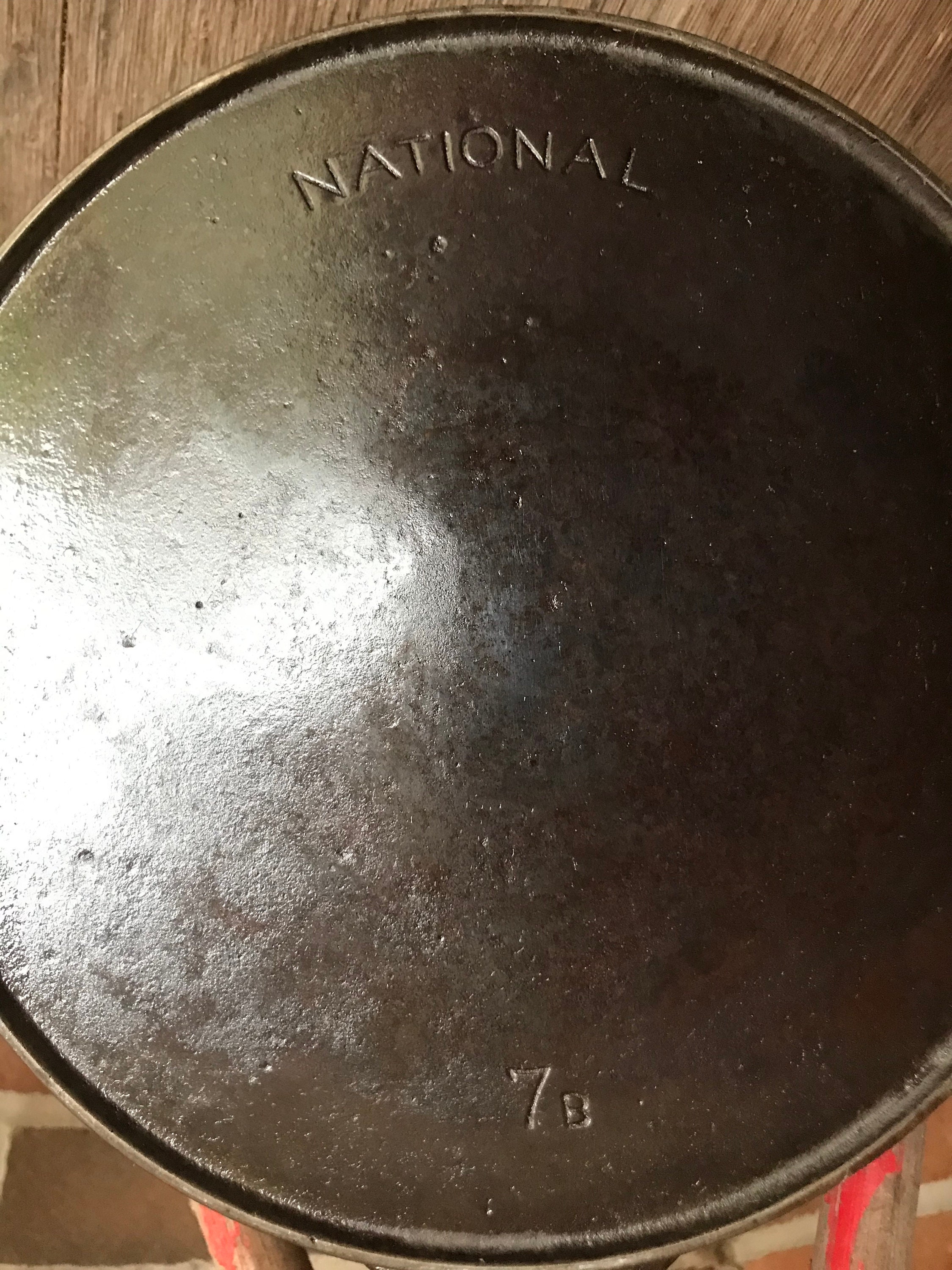 ビンテージ ナショナル スキレット #7B ヒートリング付き - 1895