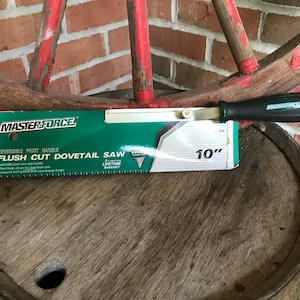 Vintage Menards Masterforce 10" Flush Cut Dovetail Saw #237-6422 - from DustyMillerAntiques