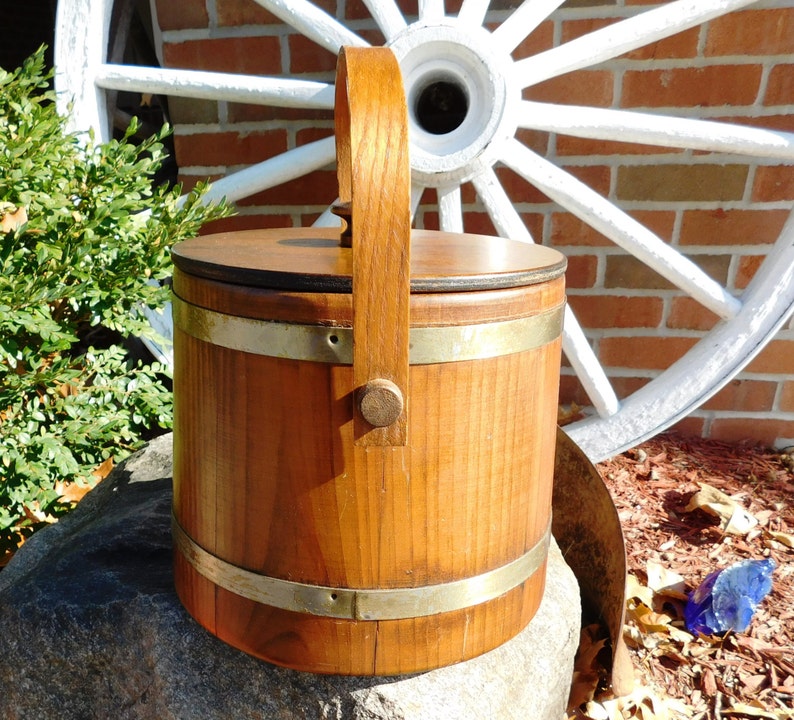 Vintage Basketville Putney VT Sugar Firkin Ice Bucket and Lid Etsy