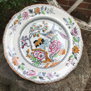 Vintage Ashworth Bros England Asiatic Birds Dinner Plate - circa 1890 - from DustyMillerAntiques