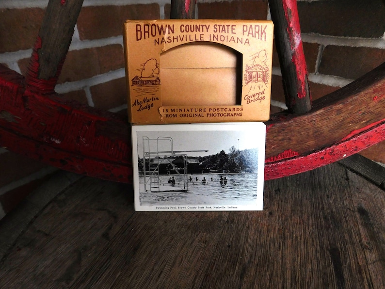 Vintage Brown County State Park Nashville IN Miniature Postcard Folio Set 1940/'s from DustyMillerAntiques