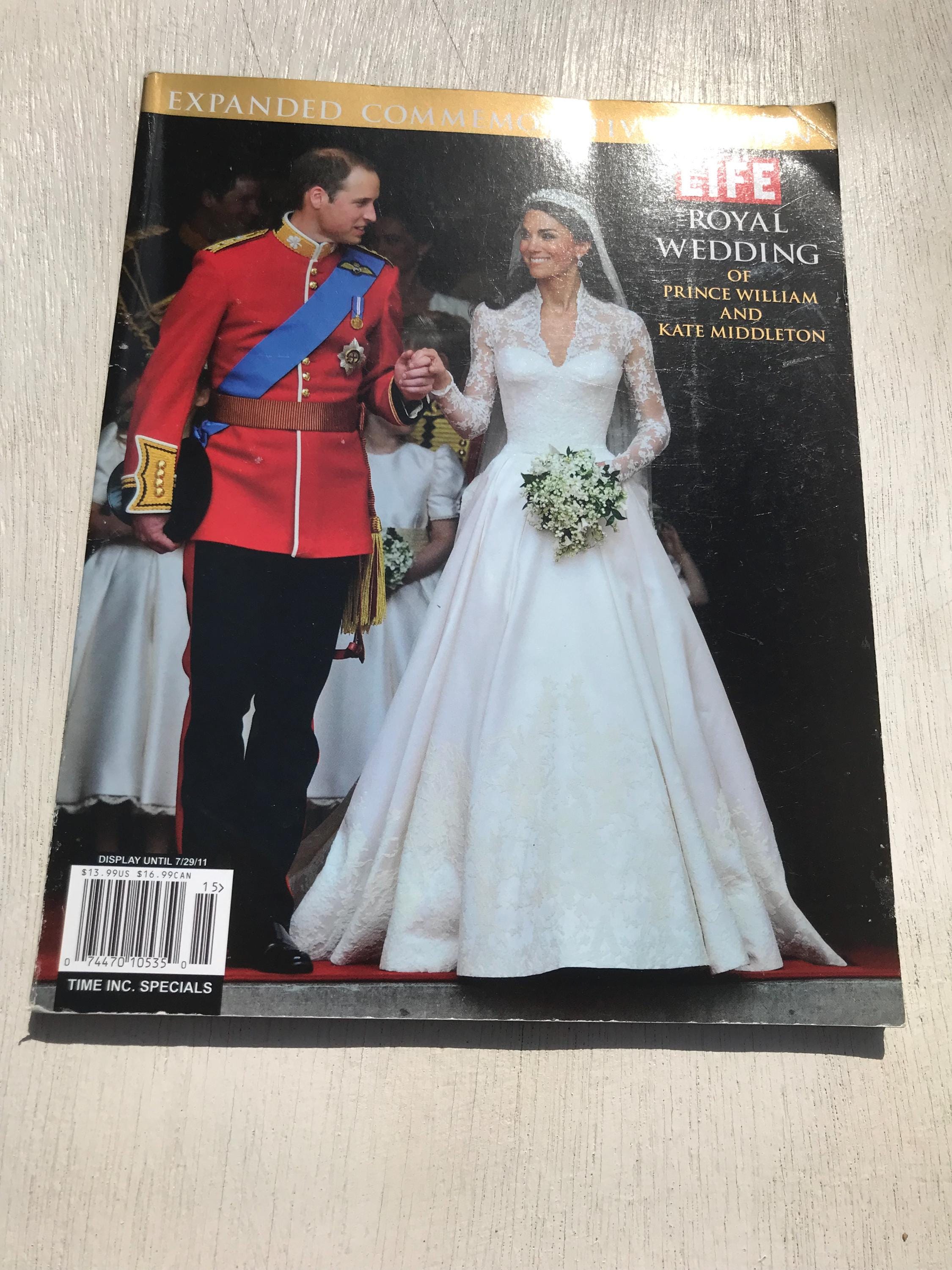 Príncipe Guillermo Vestido Kate Middleton Boda Revista Vintage