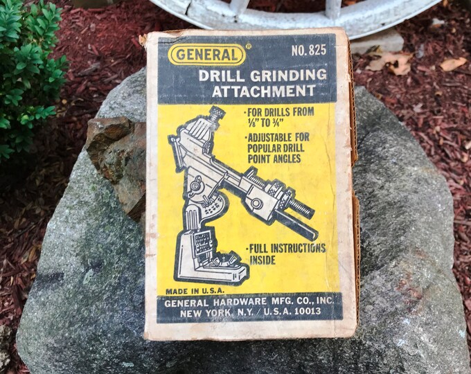 Vintage General Hardware Mfg Drill Grinding Attachment No. 825 1970's