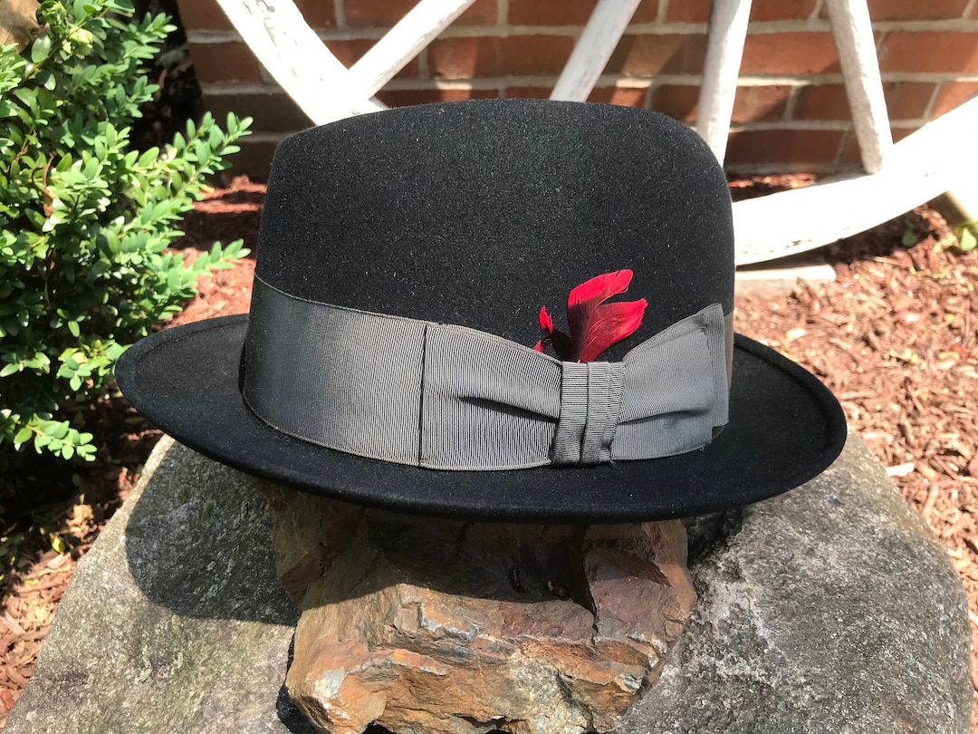 Vintage Dobbs Twenty Black Felt Fedora From L S Ayres