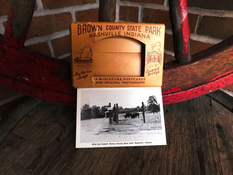 Vintage Brown County State Park Nashville IN Miniature Postcard Folio Set 1940/'s from DustyMillerAntiques