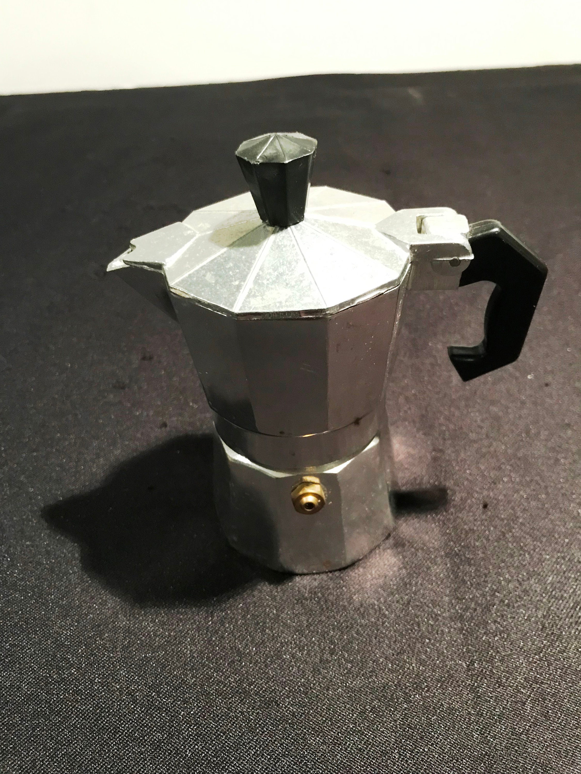 Vintage Stovetop Coffee Maker Gefu, Moka Pot, Metal Coffee