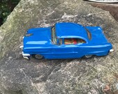 Vintage LineMar Japan Blue Friction Cadillac Coupe Car - 1950s - from DustyMillerAntiques