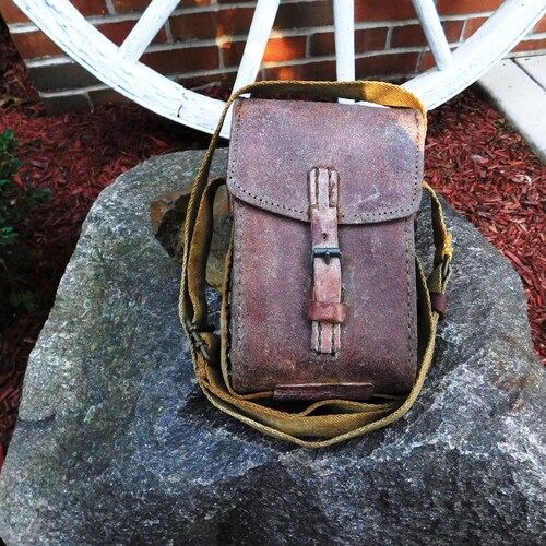 Vintage RARE Leather Case for WWII shops Japanese Imperial Army Clockwork Signaling Flashlight - 1940s - from DustyMillerAntiques