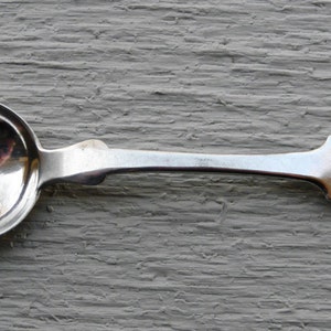 Vintage Hotchkiss & Schreuder Fiddleback Coin SIlver Teaspoon - 3 available - ca 1860 - from DustyMillerAntiques