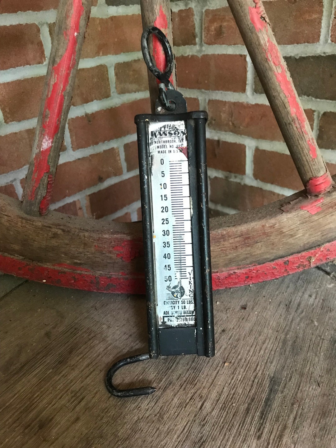 Hanson Hanging Scale Model 895 Capacity 50lbs Northbrook, ILL U.S.A
