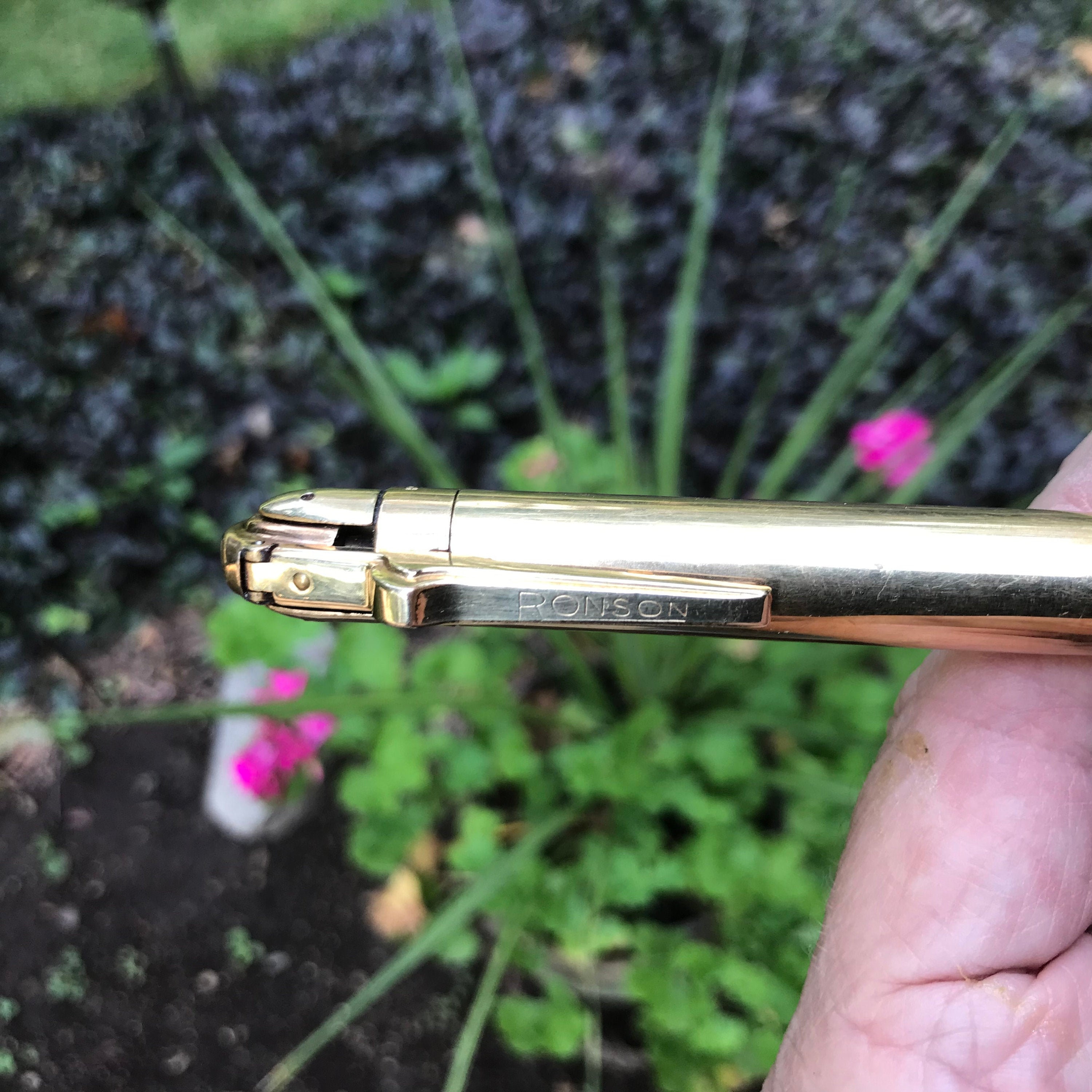 Vintage Ronson 14K GF Penciliter Pocket Lighter - Circa 1950 