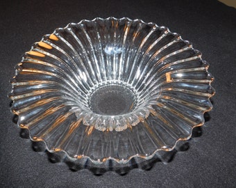 Vintage Heisey Glass Crystolite Round Flared Flower Bowl - 1940's - from DustyMillerAntiques