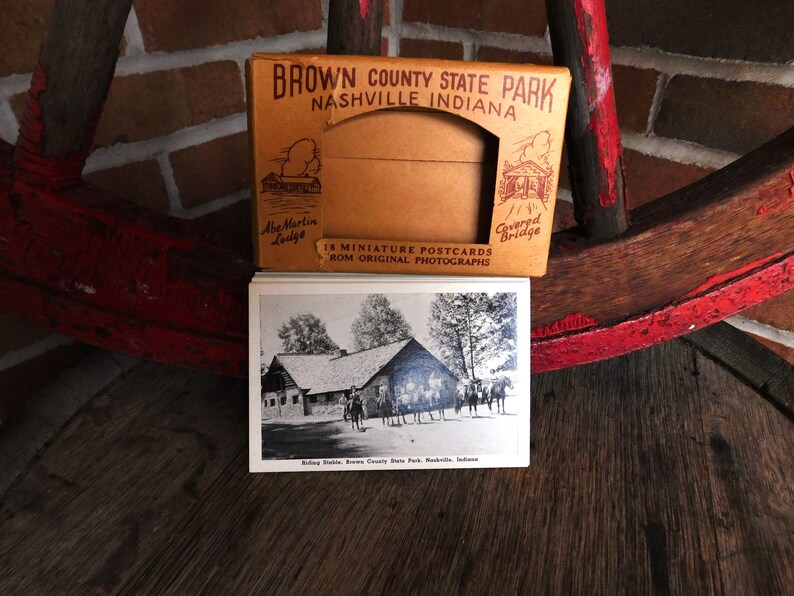 Vintage Brown County State Park Nashville IN Miniature Postcard Folio Set 1940/'s from DustyMillerAntiques