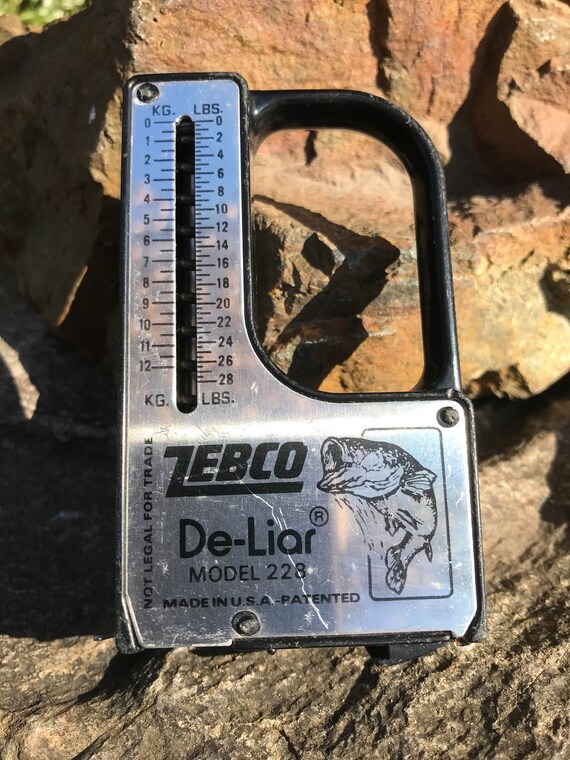 Vintage Zebco Model 228 Fisherman's De-Liar Tape Measure Weight Fish Scale USA